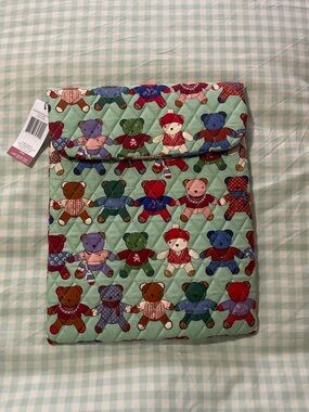 NWT Vera Bradley Essential Small Tech Sleeve Case in Toasty Teddies